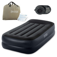 Матрас надувной Intex 64122ND со встроенным электронасосом 191x99 см, черный