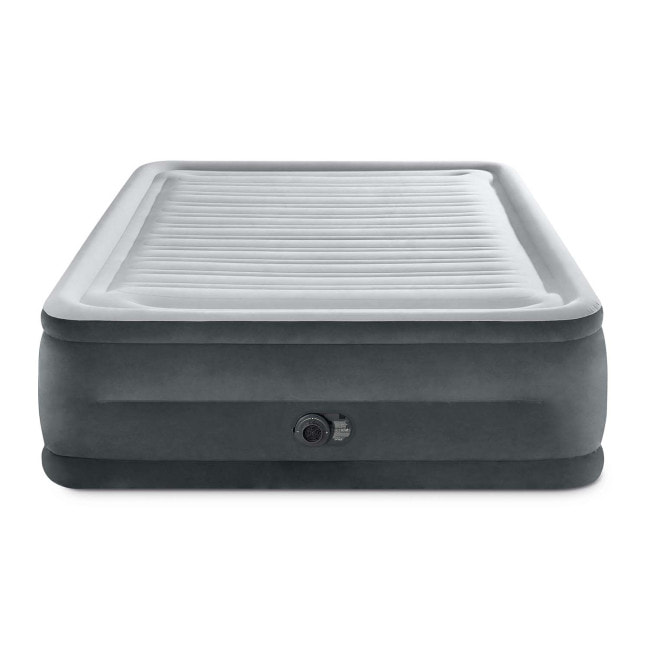 Матрац надувний Intex 64418ND з вбудованим електронасосом 203x152x56 см, сірий