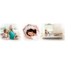 Матрац надувний Intex 64755 203х183х25 см, чорно-синій