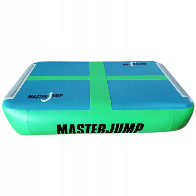 Мат гімнастичний надувний MASTER, 60 x 100 x 20 см, зелено-блакитний