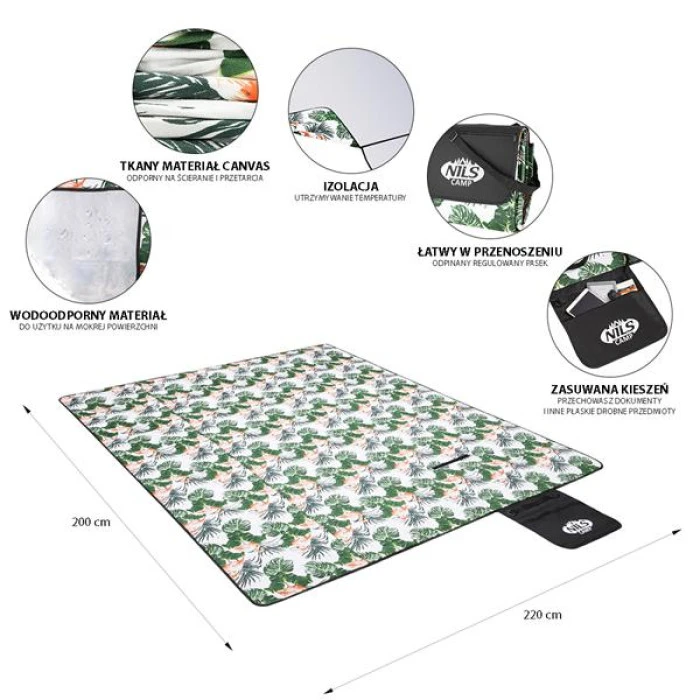 Килимок для пікніка NILS CAMP NC8008 220х200 см