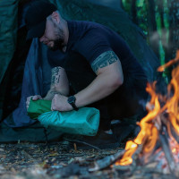 Спальный мешок inSPORTline Jurre 196x58x6 см - Зеленый