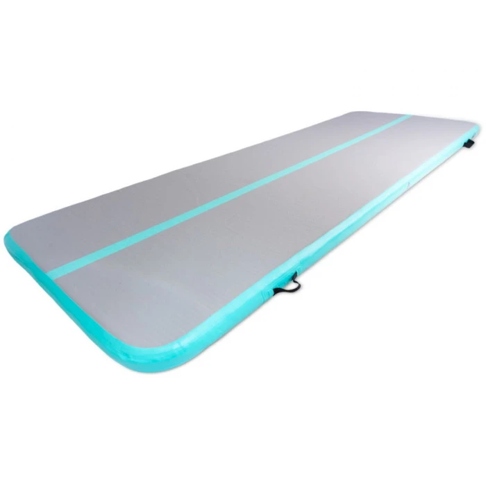 Мат гімнастичний надувний SPARTAN AirTrack 300 x 100 х 10 см, сіро-бірюзовий