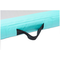 Мат надувной гимнастический SPARTAN AirTrack 300 x 100 х 10 см, серо-бирюзовый.