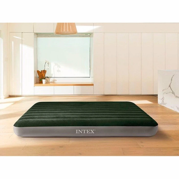 Матрас надувной 64778 с электронасосом 191x137x25 см, серо-зеленый.