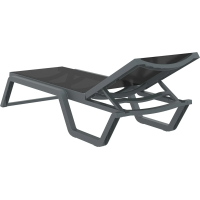 Шезлонг Siesta Rio, сіро-чорний
