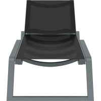 Шезлонг Siesta Rio, сіро-чорний