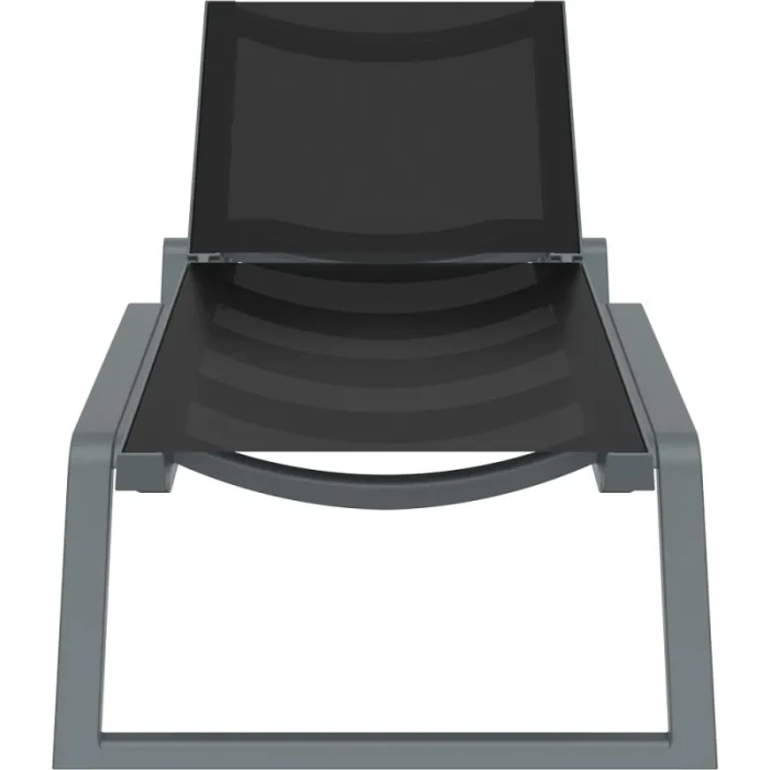 Шезлонг Siesta Rio, сіро-чорний