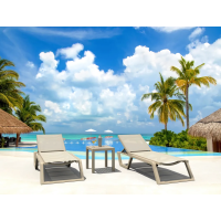 Шезлонг Siesta Rio, сіро-чорний