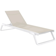 Шезлонг Siesta Tropic, бело-бежевый