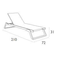 Шезлонг Siesta Tropic, бело-бежевый