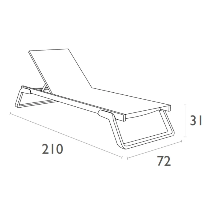 Шезлонг Siesta Tropic, бело-бежевый
