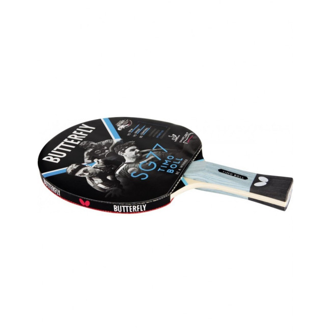 Ракетка для настольного тенниса BUTTERFLY Timo Boll SG77, черно-красная.