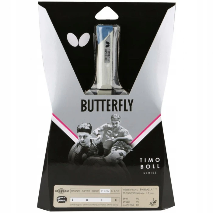 Ракетка для настільного тенісу BUTTERFLY Timo Boll Platin, чорно-червона