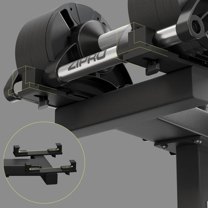 Стойка Zipro для круглых регулируемых гантелей.