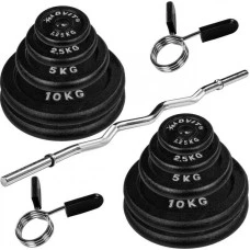 Набор утяжелителей - штанга Movit, 120 см, 65,5 кг