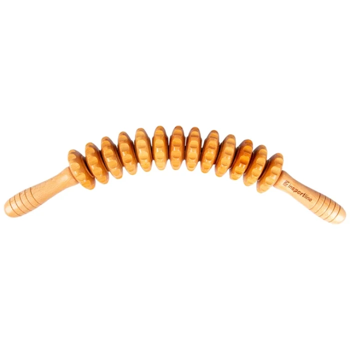 Напівкруглий дерев'яний масажний ролик inSPORTline антицелюлітний Marlee 500