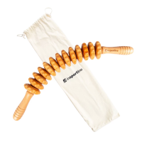 Полукруглый деревянный массажный ролик inSPORTline антицеллюлитный Marlee 500