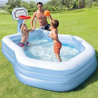 Басейн надувний дитячий Баскетбол Intex 57183 257x188х130 см