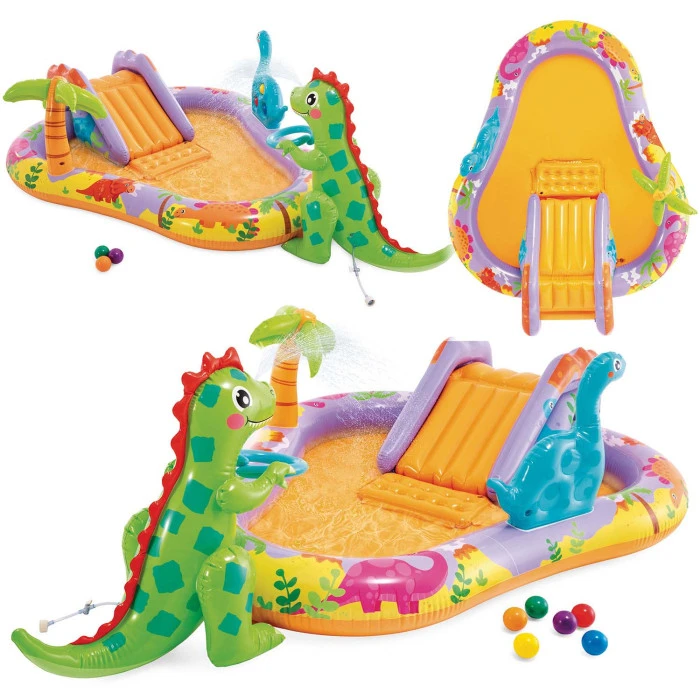 Надувний ігровий майданчик Dino Park Intex 56139 201х157х69 см