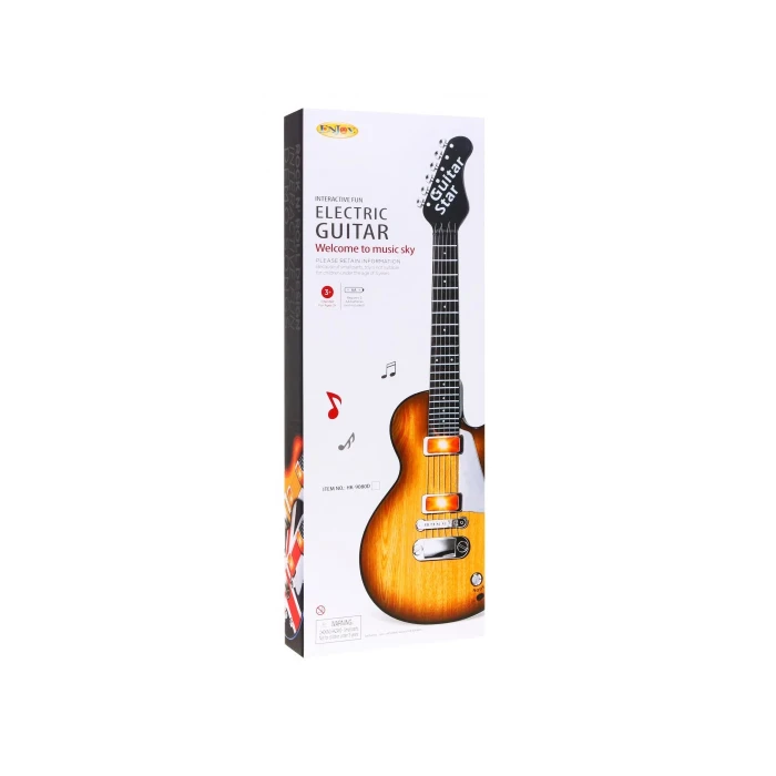 Дитяча електрогітара + навушники з мікрофоном Enjoy ZMU.HK-9080B.WOOD, коричнева