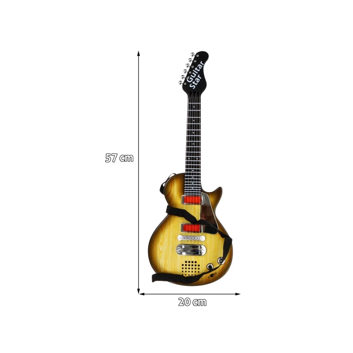 Дитяча електрогітара + навушники з мікрофоном Enjoy ZMU.HK-9080B.WOOD, коричнева