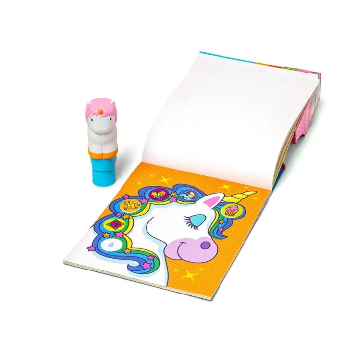 Детский блокнот и штамп Spin Master С наклейками Единорог Melissa and Doug. Sticker WOW