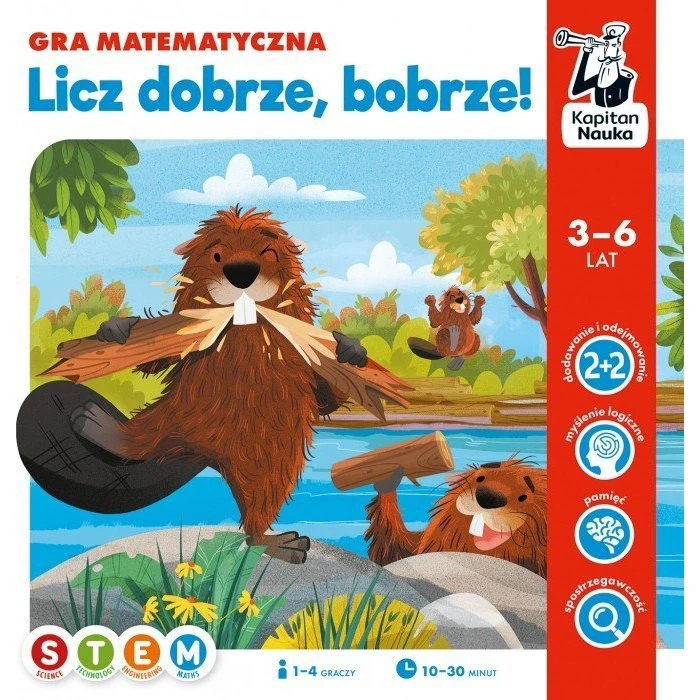 Детская развивающая математическая игра «Посчитай хорошо, Бобер!» для детей 3-6 лет