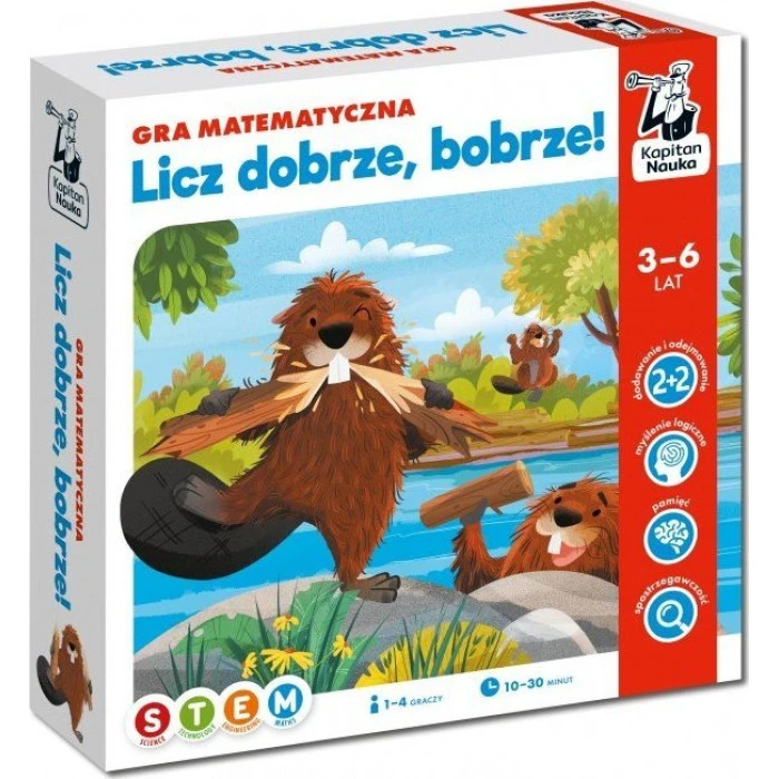 Детская развивающая математическая игра «Посчитай хорошо, Бобер!» для детей 3-6 лет