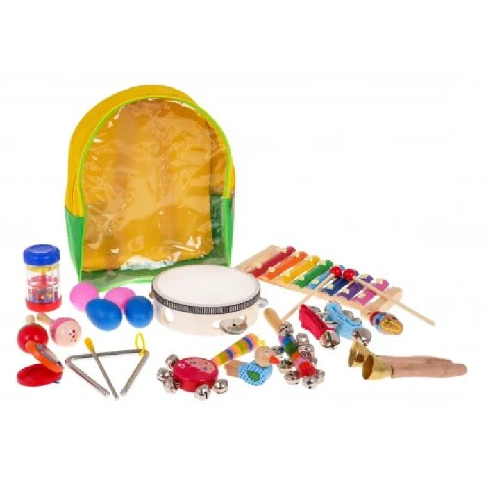 Деревянный набор инструментов 2+ рюкзак + музыкальные инструменты 22 шт.