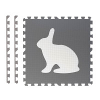 Детский коврик-пазл Зверята 6 шт