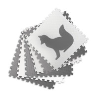 Детский коврик-пазл Зверята 6 шт