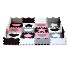 Килимок-пазл NILS FUN MD03 140х140х1 см, 36 деталей, рожевий