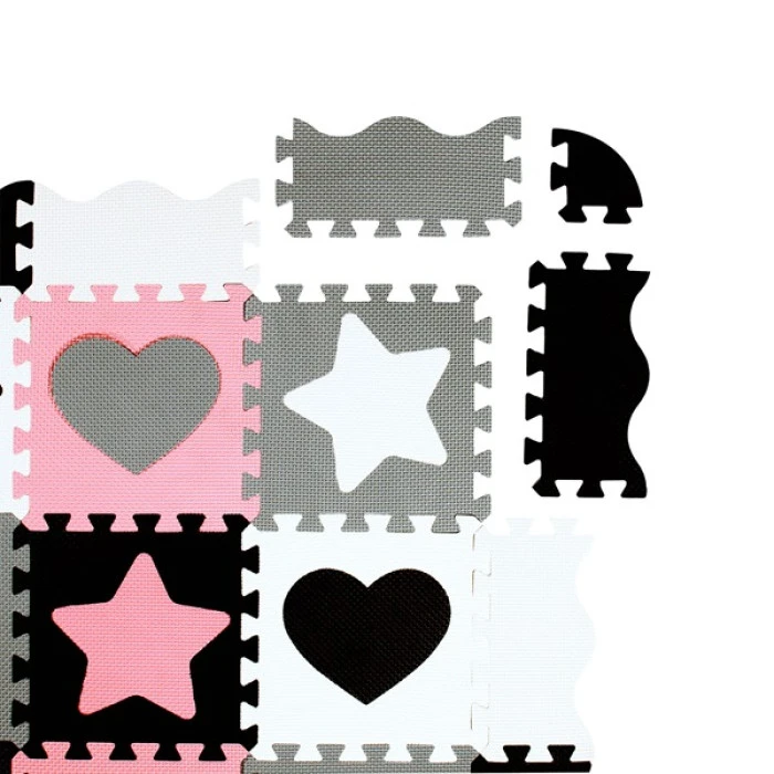 Килимок-пазл NILS FUN MD03 140х140х1 см, 36 деталей, рожевий