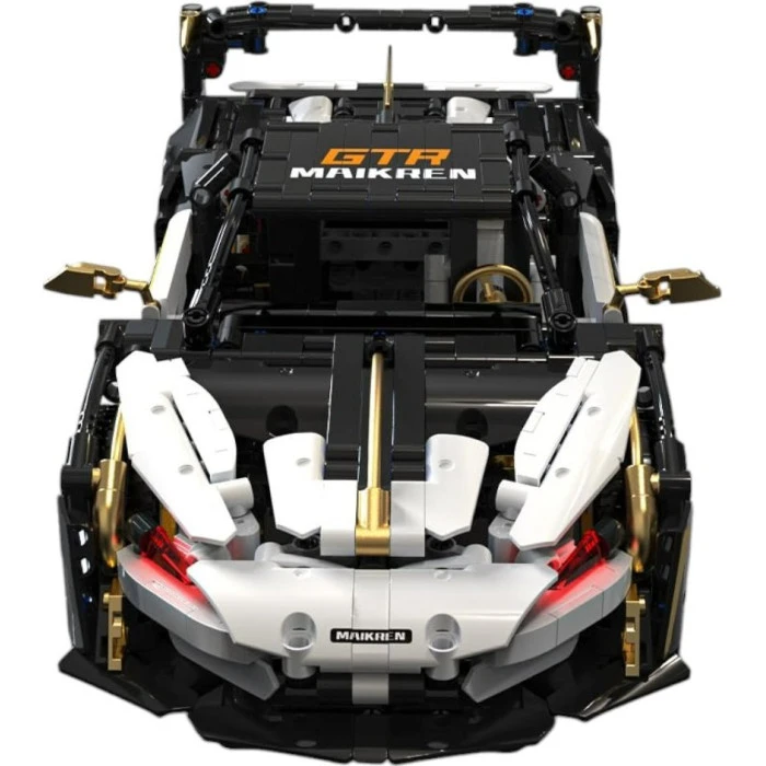 Детский конструктор спортивный автомобиль белый/черный 1242 эл.