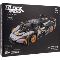 Детский конструктор спортивный автомобиль белый/черный 1242 эл.