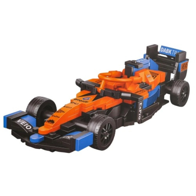 Детский конструктор машинка F1 Оранжевая 278 эл,