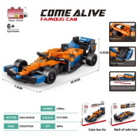 Детский конструктор машинка F1 Оранжевая 278 эл,