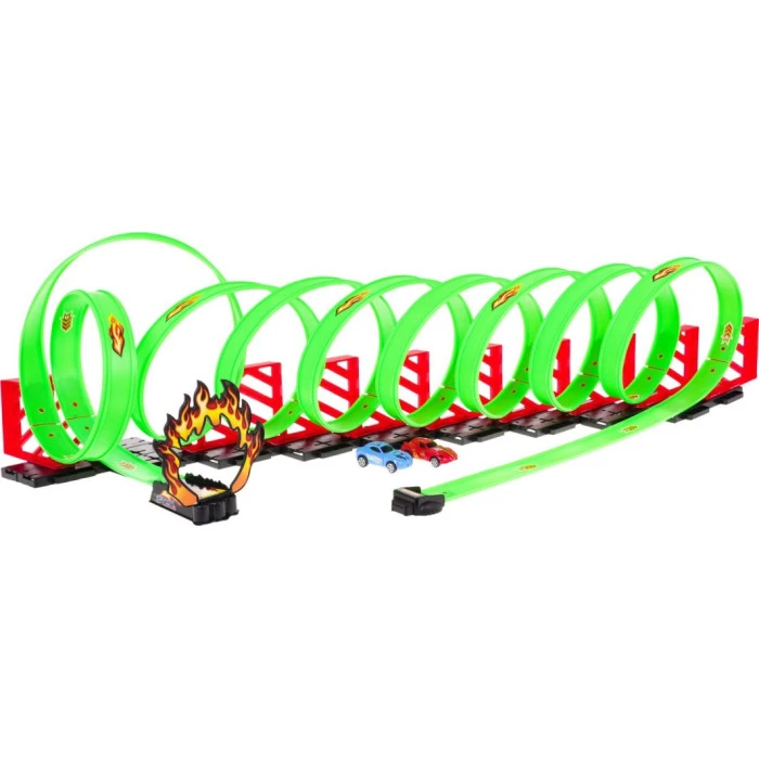 Дитяча екстремальна гоночна траса 3+ петлі 360 градусів + 2 ралійні машини + Конструктори 36 шт.