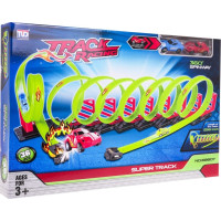 Детская экстремальная гоночная трасса 3+ петли 360 градусов + 2 раллийных машин + Конструкторы 36 шт.