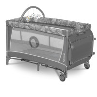 Ліжечко-манеж Lionelo FLOWER GREY STONE