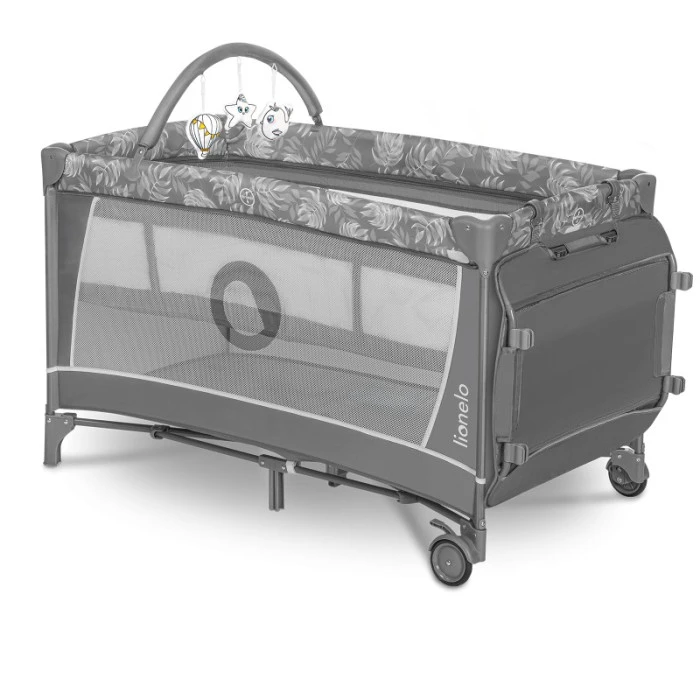 Ліжечко-манеж Lionelo FLOWER GREY STONE