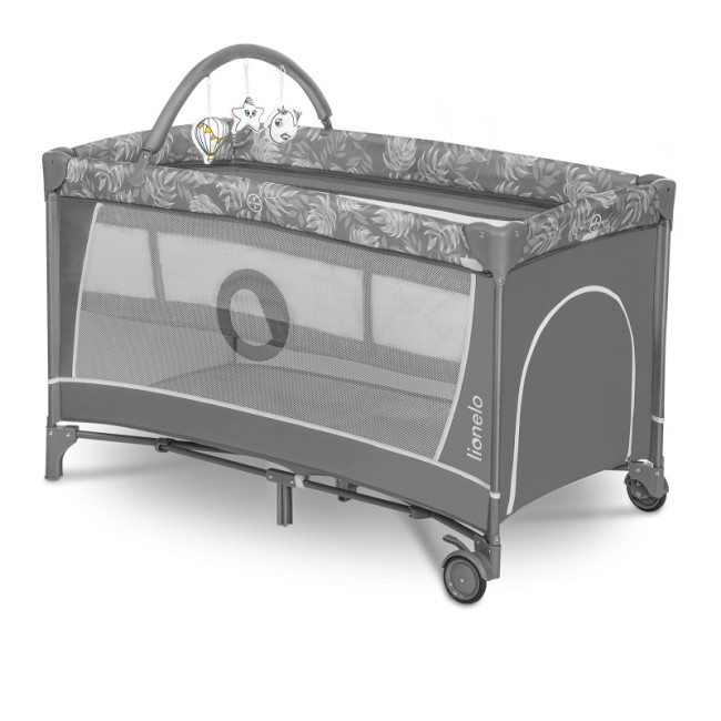 Кроватка-манеж Lionelo FLOWER GREY STONE