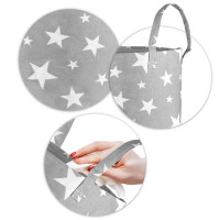 Корзина для игрушек Nukido серая в звездочки