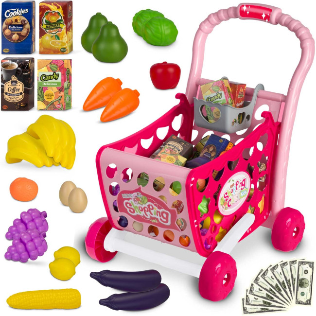 Тележка для покупок Ricokids розовая