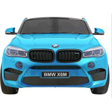 Детская аккумуляторная машинка BMW X6M XXL для 2 детей Синяя