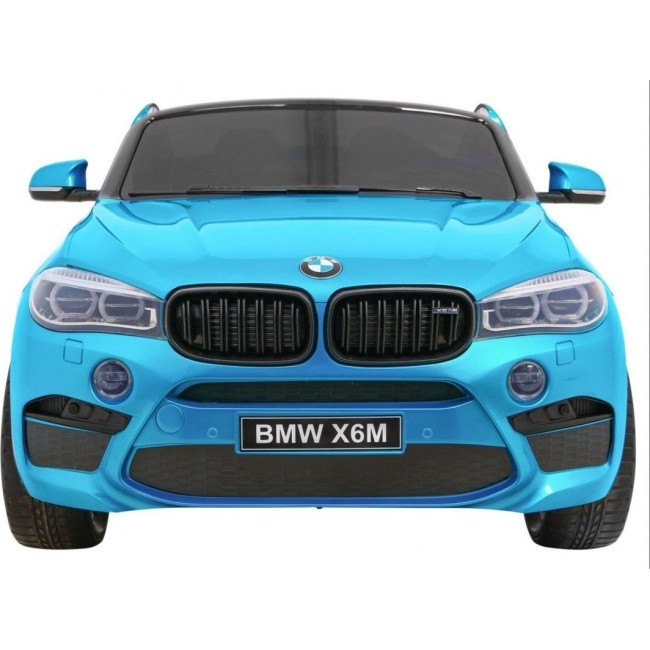 Детская аккумуляторная машинка BMW X6M XXL для 2 детей Синяя