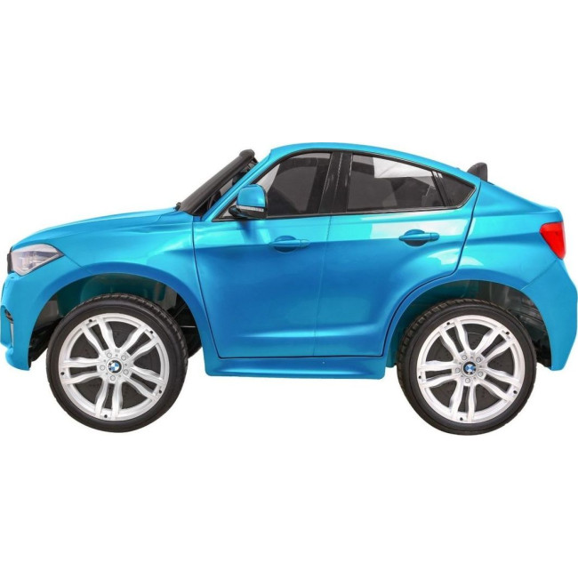 Детская аккумуляторная машинка BMW X6M XXL для 2 детей Синяя