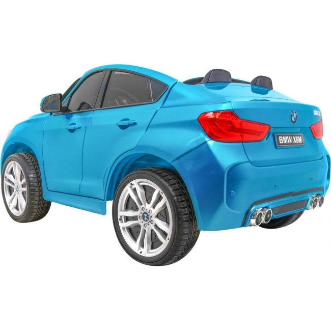 Детская аккумуляторная машинка BMW X6M XXL для 2 детей Синяя