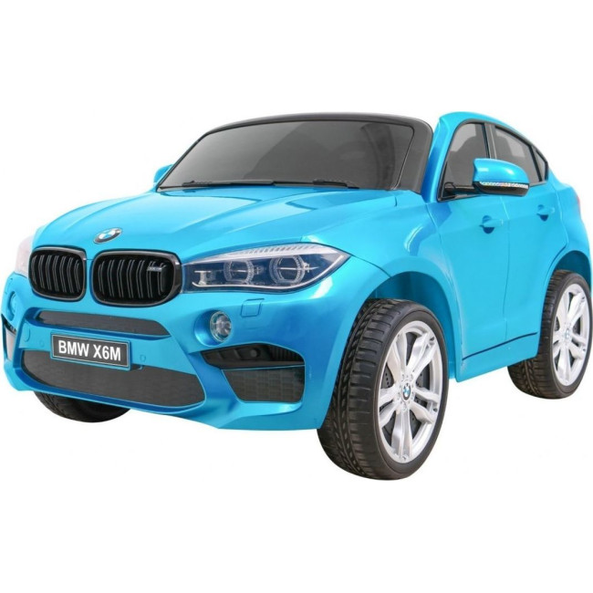Детская аккумуляторная машинка BMW X6M XXL для 2 детей Синяя